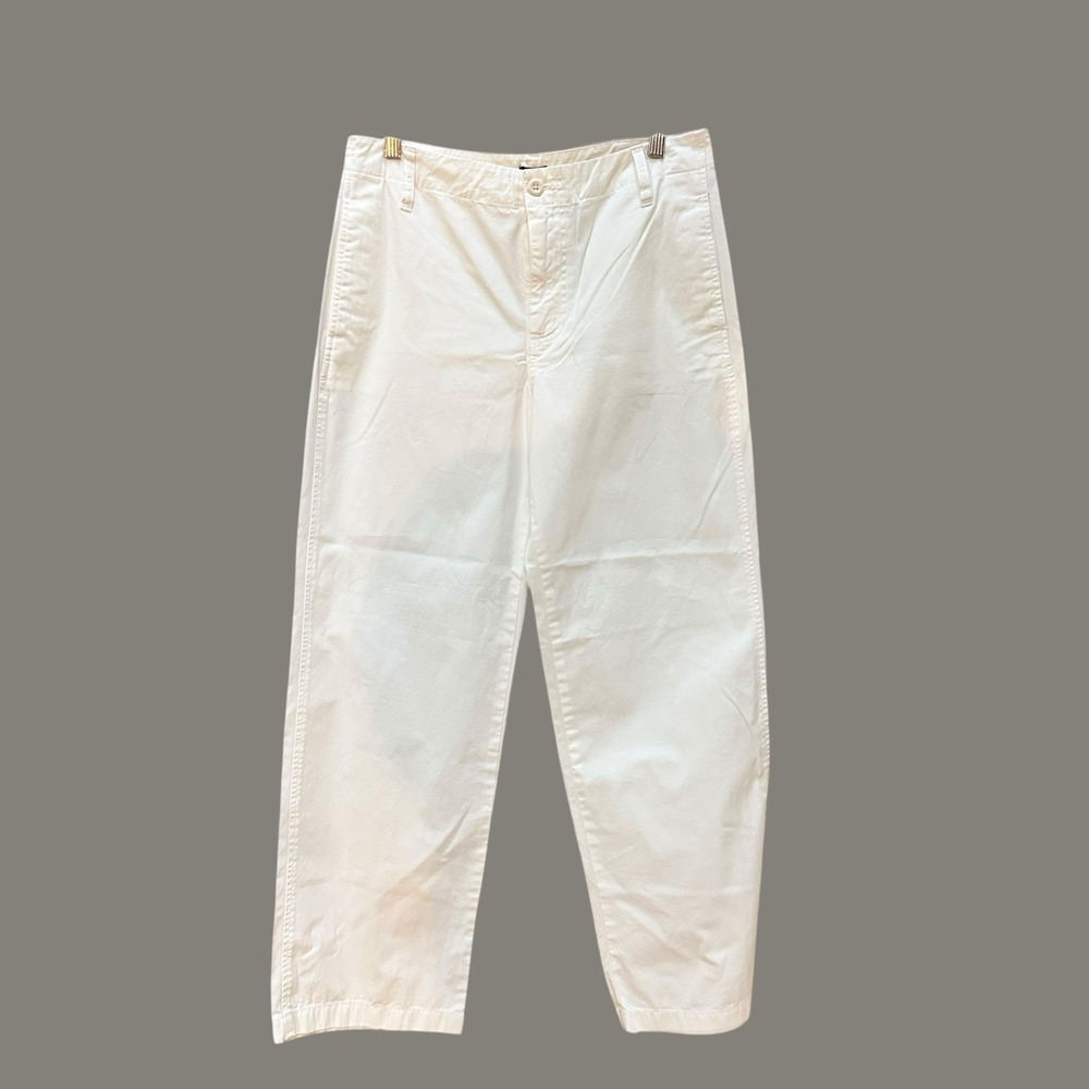 J. Crew Wide-Leg Pants in Cream